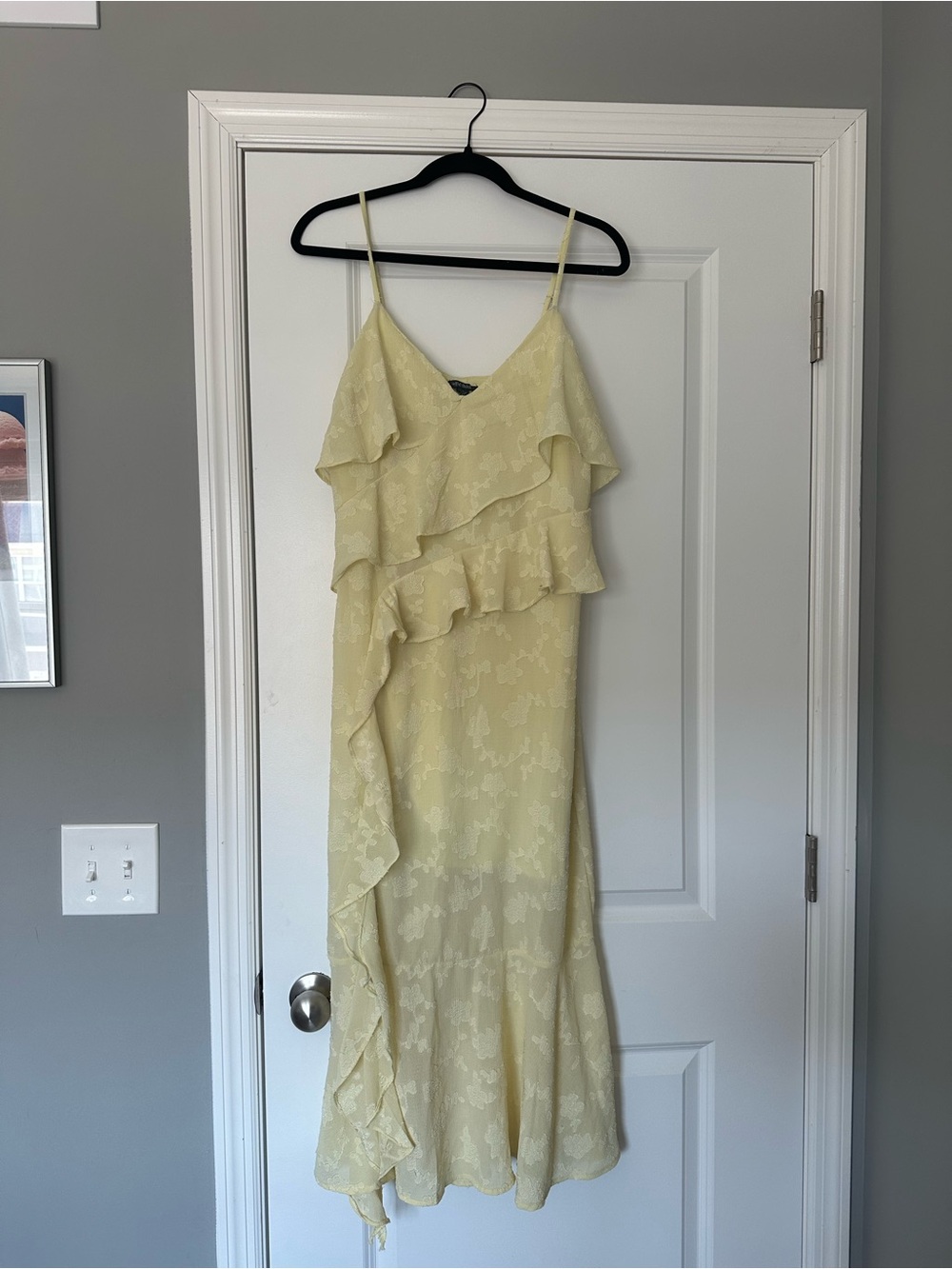 Wild Fable Yellow Ruffle Maxi Dress